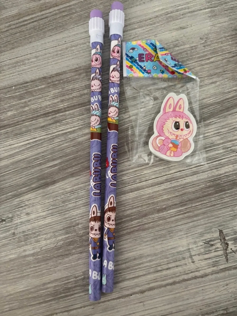 Monster Pencil Case with Matching Pencils and Eraser